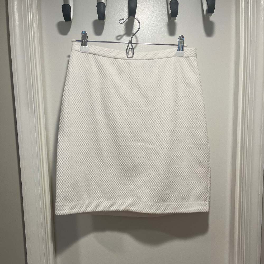 White mini skirt
